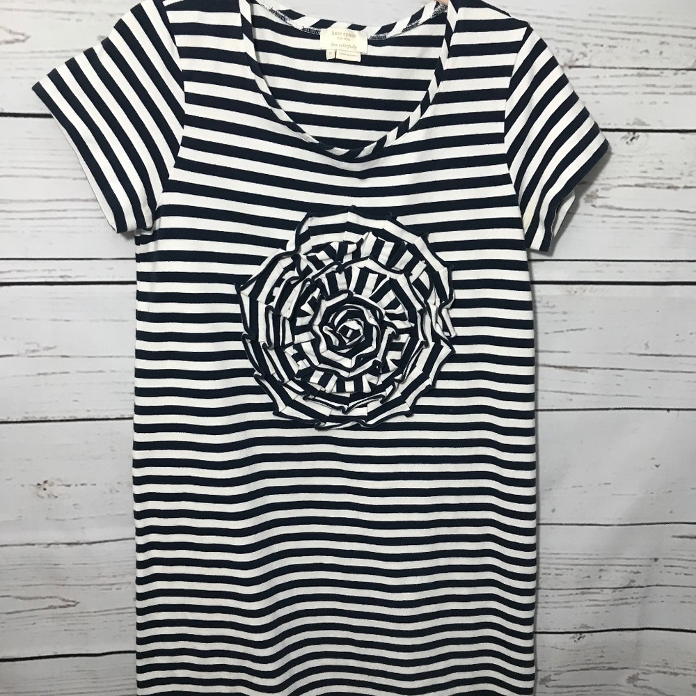 Kate Spade striped dress with flower, Size S